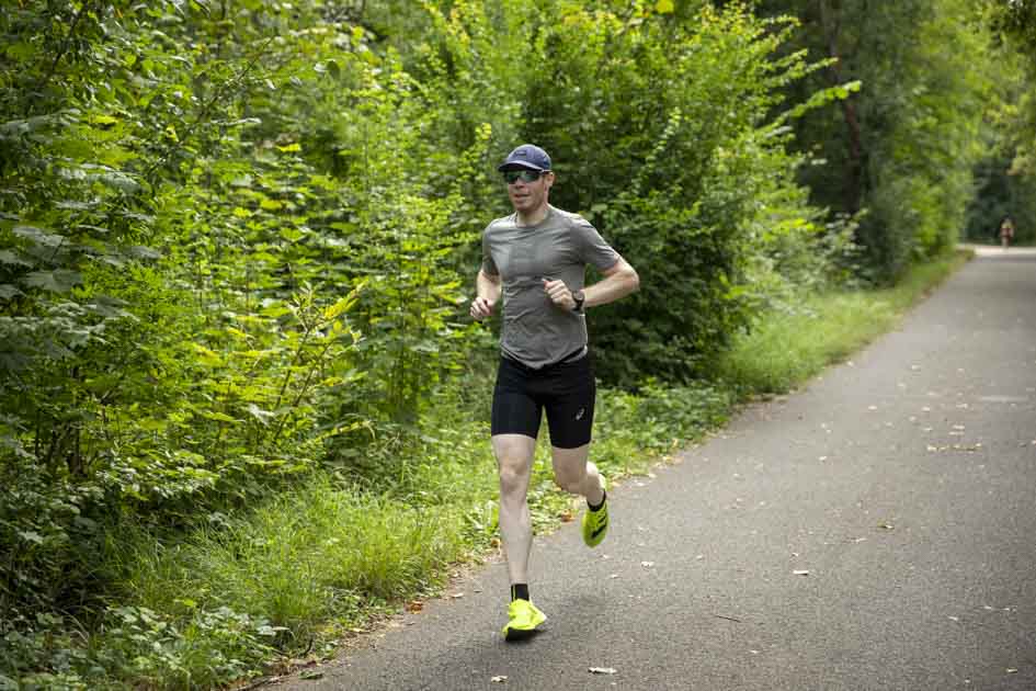 Auch Roger im Laufschritt